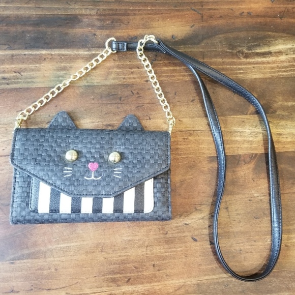 Betsey Johnson cat wallet on a chain - Picture 7 of 7
